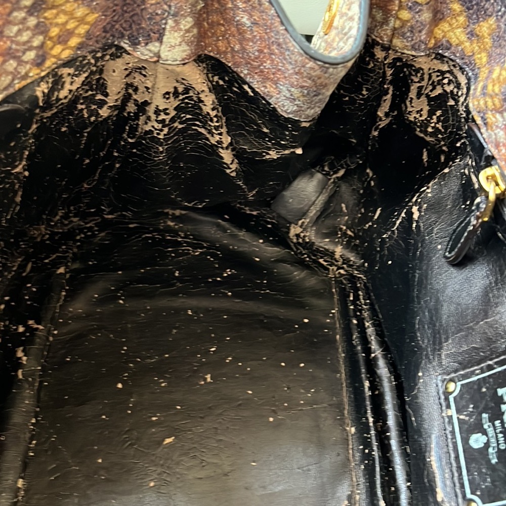 Prada Python Snake Pattern Large Leather Tote Bag - Picture 10 of 17